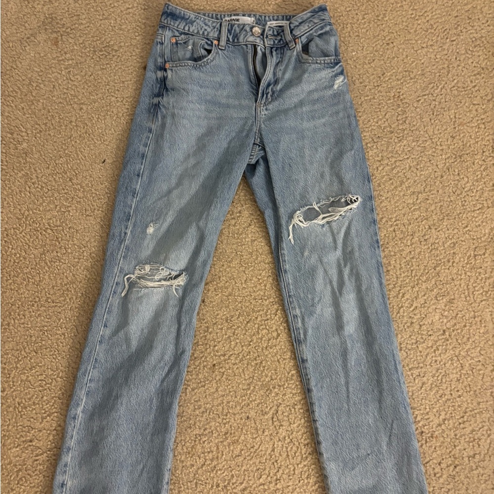 women’s Light Blue Distressed Jeans